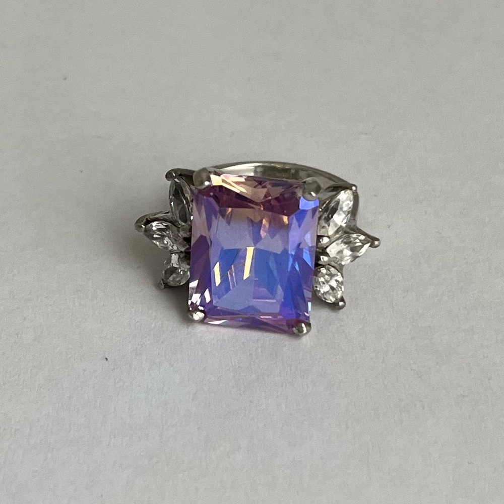 Mystic Topaz Sterling Silver Cocktail Ring Size 5 1/4